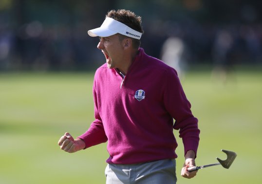 For the third time today the last round of today's Ryder Cup went down to the 18th with the Europeans managing to win the point 1 up.