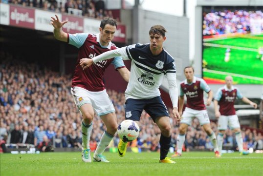 Bryan Oviedo has been handed a rare start by Everton manager Roberto Martinez ahead of their Premier League clash with Stoke City.