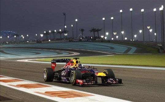 It seems that winning the title with three races to go is not enough for champion Sebastian Vettel as he sets the quickest pace in practice ahead of the Abu Dhabi Grand Prix.