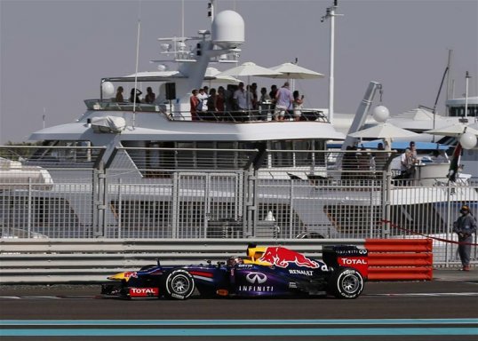 The Abu Dhabi Grand Prix opening stages have been dominated by a series of early pit stops as the tyres struggle round the circuit.