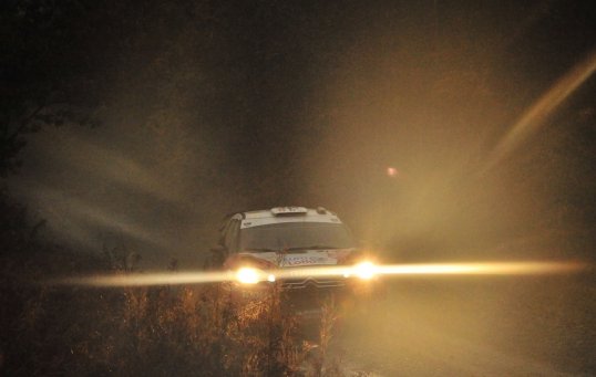 A 50-year-old woman was killed today when a rally car left the track and ploughed into spectators, police have said.