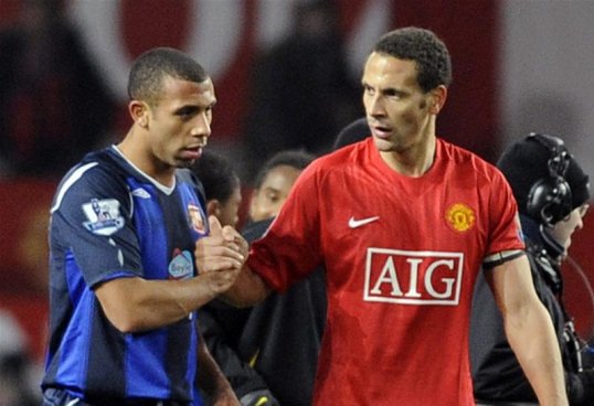 Manchester United defender Rio Ferdinand took to Twitter to express his shock at alleged racist chanting aimed at him and brother, Queens Park Rangers full-back, Anton by England fans.