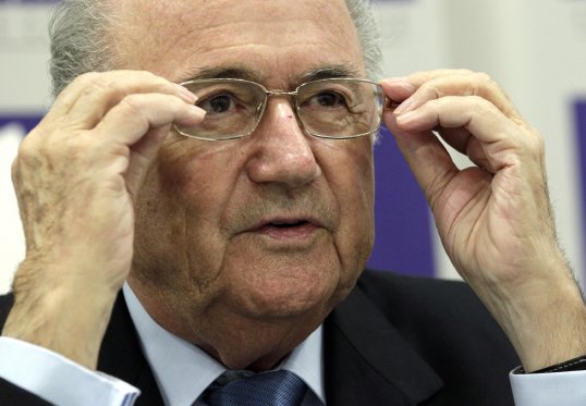 Fifa president Sepp Blatter has awarded a £315,000 grant to the new national football centre at St George's Park.