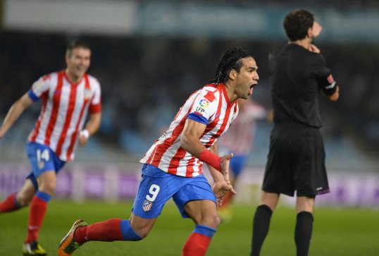 Atlético Madrid striker Radamel Falcao was on target once again tonight as he single-handedly claimed three points for his team against Real Sociedad with a magnificent free-kick on the 90th minute.