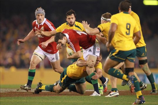 Adam Ashley-Cooper's try six minutes from time was enough to secure the win for the Wallabies against the British and Irish Lions, despite the best efforts of Leigh Halfpenny.
