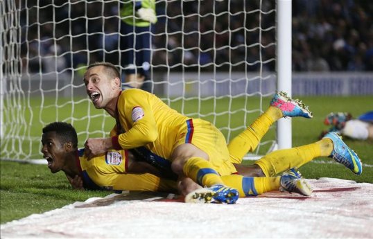 Crystal Palace are through to the Championship play-off final after a 2-0 away victory against Brighton & Hove Albion on Monday night.