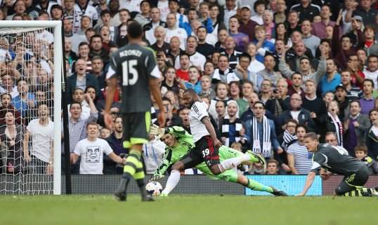 Darren Bent eased the pressure on under-fire boss Martin Jol on Saturday afternoon, as the striker handed Fulham a narrow victory over Stoke City at Craven Cottage.