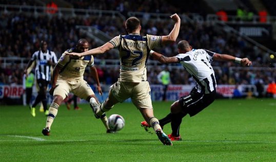 Papiss Cisse ended a 1000 minute wait for a goal when he helped Newcastle United to a comfortable win against Leeds United in the Capital One Cup.