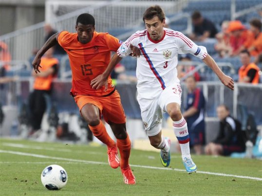The Netherlands beat Russia 5-1 in their European U21 Championship match in Jerusalem.