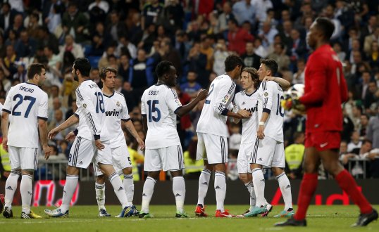 Real Madrid thrashed Malaga at the Bernabeu this evening.