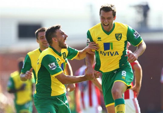 Norwich City claimed the points in a rather drab Premier League tie at the Britannia Stadium.