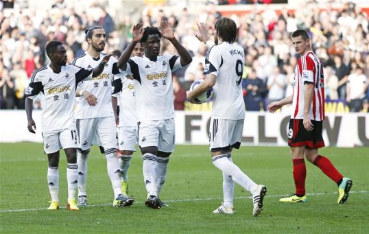 Swansea City ran riot against Sunderland in a one-sided Premier League affair at the Liberty Stadium.