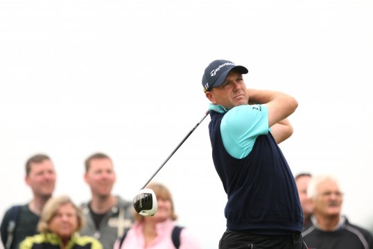 Graeme Storm has shot to the front of the pack at the KLM Open.