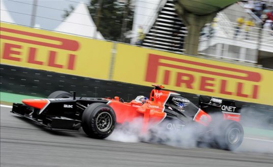 Max Chilton continues to gain an understanding of his Marussia car, completing 57 laps in Barcelona on Thursday.