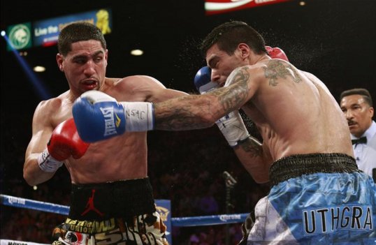 Danny Garcia retained his WBC and WBA super lightweight titles after a unanimous decision over Lucas Matthysses on Saturday night in Las Vegas.