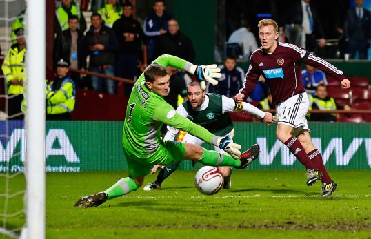 The goalless scoreline rather reflected the overall standard of the Edinburgh derby, but the game came to life in the last ten minutes.