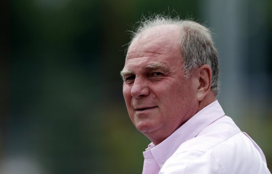 Bayern Munich president Uli Hoeness hopes his side are drawn against Bundesliga rivals Borussia Dortmund in the Champions League semi-finals.