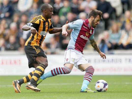 Hull City and Aston Villa are goalless at half-time in their Premier League match at the KC Stadium on Saturday afternoon.