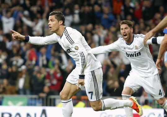 Real Madrid and Atletico Madrid are all square at 1-1 at half time in the final of the Copa del Rey at the Bernabeu.