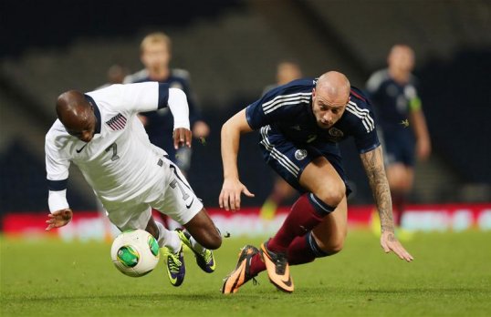 Scotland and United States of America played out a scoreless first half at Hampden Park.