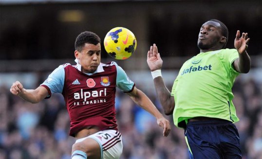 West Ham United and Aston Villa are drawing 0-0 at half time in the Premier League match at the Boleyn Ground.