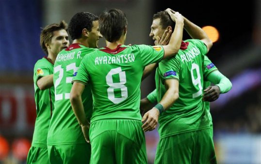Wigan Athletic came back from a goal down to go in level with Rubin Kazan at the break in the two side’s Europa League group clash at the DW Stadium.