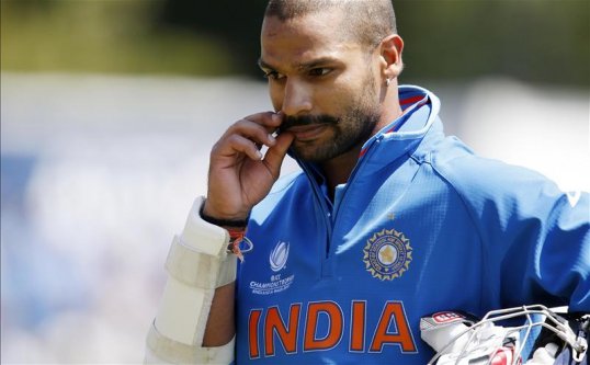 India batsman Shikhar Dhawan knocked a mighty century to set South Africa an unforgiving target of 332 in the opening match of the Champions Trophy in Cardiff.