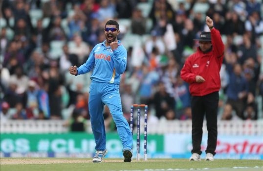 The West Indies have set India a target of 234 after scoring 233-9 in their ICC Champions Trophy match at the Oval.