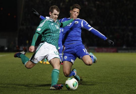 Northern Ireland lost their World Cup qualifying match against Israel 2-0 at home to all but end their hopes of being on the plane for Brazil 2014.