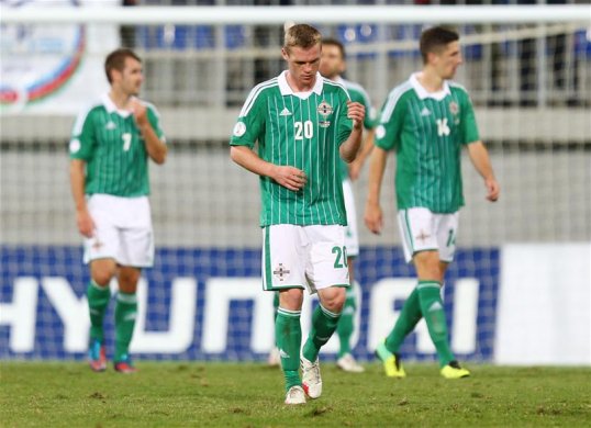 Azerbaijan go above Northern Ireland in their World Cup qualifying group after a two-goal victory in Baku.