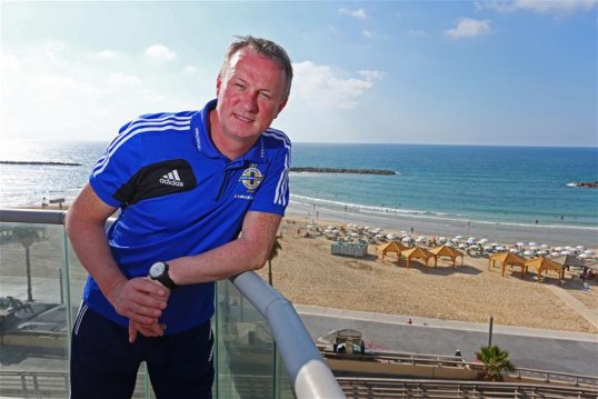 Northern Ireland manager Michael O'Neill has made six changes to the side that lost 2-0 to Azerbaijan on Friday for the last World Cup qualifier against Israel.