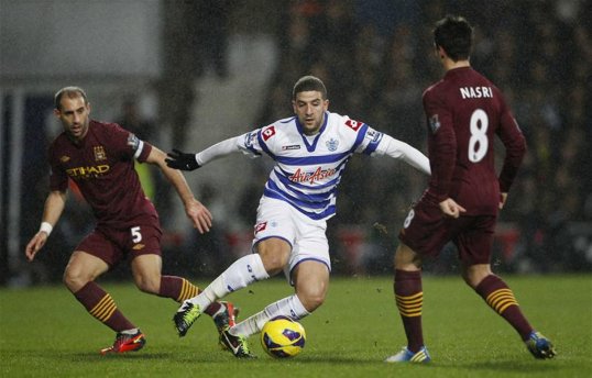 Manchester City have dominated play but QPR have looked sharp on the break.