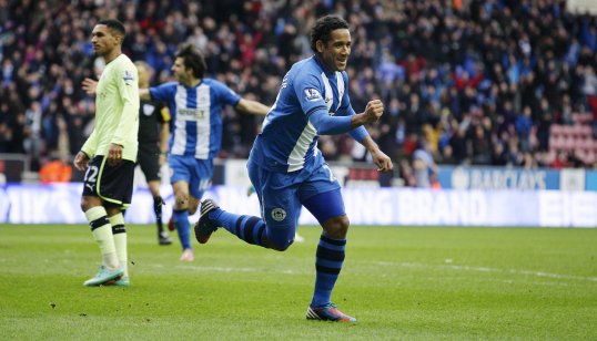 A good first-half showing from Wigan Athletic was overshadowed by a horror tackle on Newcastle United star Massadio Haidara this afternoon.