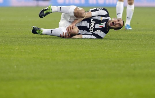 Juventus centre-back Giorgio Chiellini is facing at least two weeks on the sidelines after suffering an injury on Friday.