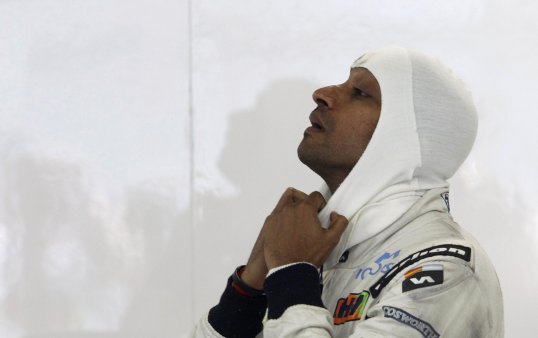 Force India driver Narain Karthikeyan has refused to take the blame for Sebastian Vettel losing the lead in Sunday’s United States Grand Prix.