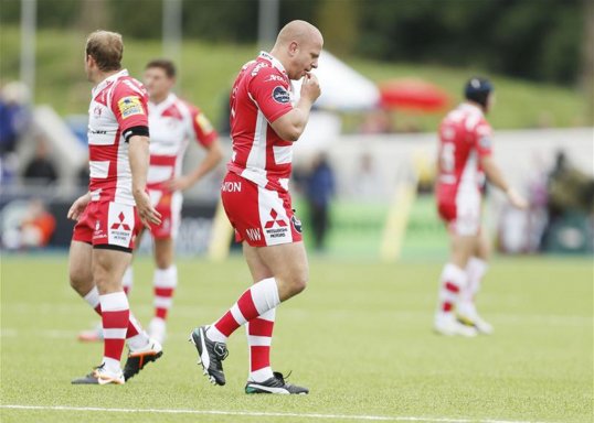 Gloucester prop Nick Wood has apologised to his team-mates after he was sent off after just 73 seconds in the game against Saracens.
