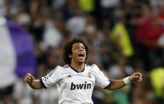 Real Madrid left-back Marcelo has resumed training after being ruled out for three months with a broken foot.