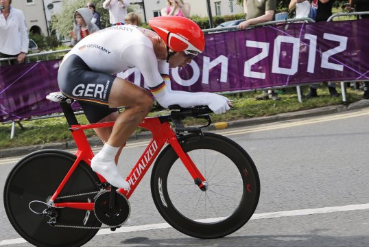 Omega Pharma Quick’s Tony Martin has won the second stage of the Tour of Beijing to take hold of the leader's jersey.
