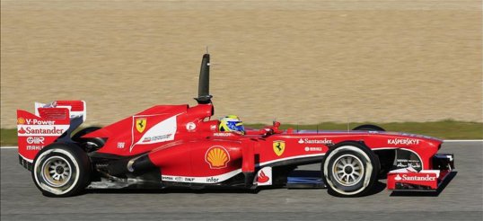 Ferrari driver Felipe Massa set the pace on the third day of Formula 1 testing at Jerez as the team unleashed its new F138 car for the first time this week.