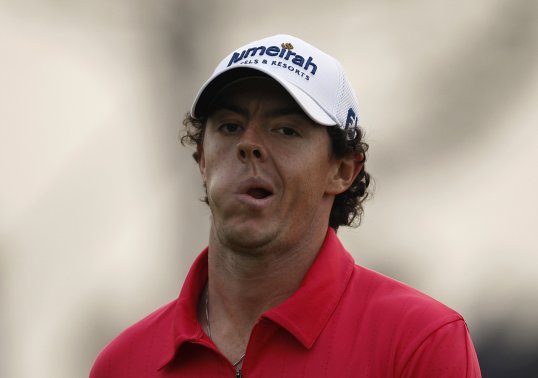 Rory McIlroy is one shot behind Peter Hanson going into the final day of the BMW Masters.