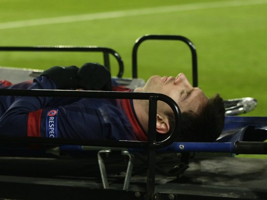 Barcelona striker Lionel Messi has already returned to the gym after picking up an injury in Wednesday’s Champions League game against Benfica.