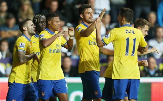 The away victory for Arsenal put the north London side at the top of the Premier League.