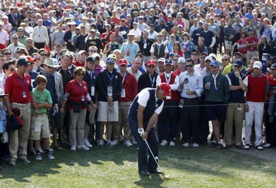 Team USA's Phil Mickelson and Keegan Bradley took a close fought point in the Ryder Cup’s fourball to beat Rory McIlroy.