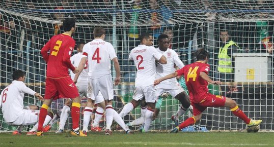 England hung on for a 1-1 draw in Montenegro in the World Cup Group H qualifier after taking a first-half lead.