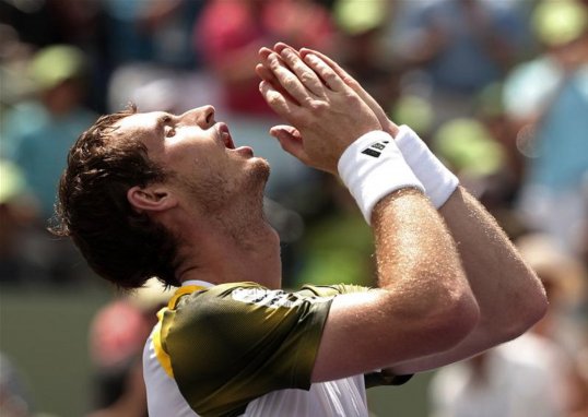 Andy Murray has won the Sony Open in Miami and moved up the world rankings to number two.