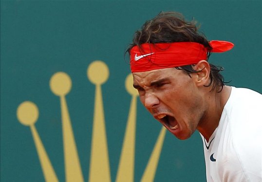 World number five Rafael Nadal overcame a spirited Grigor Dimitrov in three sets to book a semi-final meeting with Jo-Wilfried Tsonga in the Monte Carlo Masters.