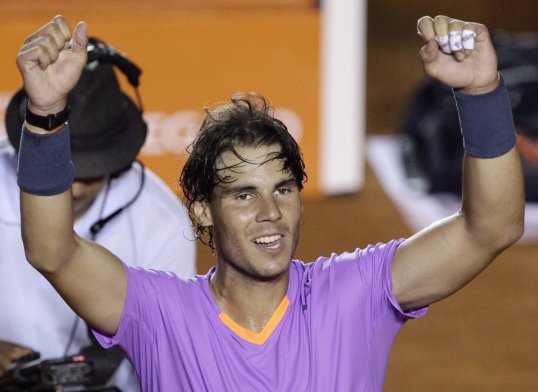 World number five Rafael Nadal continued his impressive form since returning from injury with a straight-set win over Leonardo Mayer to reach the semi-finals of the Acapulco International.