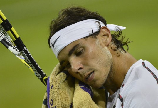 Rafael Nadal has returned to training after a knee injury blighted his season.