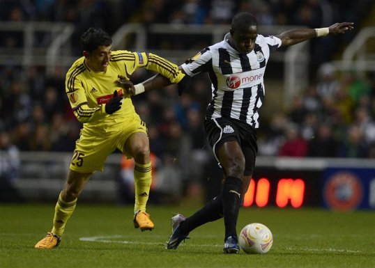 Papiss Cissé scored a dramatic stoppage time winner to send Newcastle through to the quarter-finals of the Europa League beating Anzhi Makhachkala 1-0 at St James’ Park.