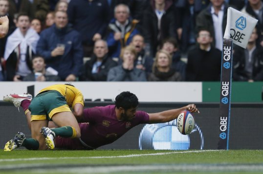 Most of the first-half was dominated by the kicking skills of Toby Flood and Berrick Barnes but eventually came alive.